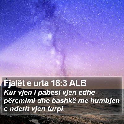 Fjalët e urta 18:3 ALB Bible Verse Image