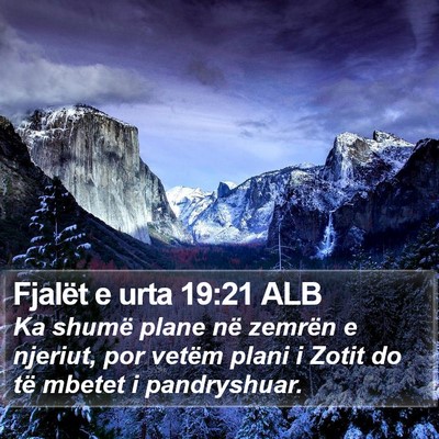 Fjalët e urta 19:21 ALB Bible Verse Image
