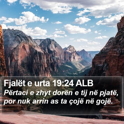 Fjalët e urta 19:24 ALB Bible Verse Image