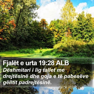 Fjalët e urta 19:28 ALB Bible Verse Image