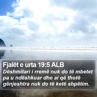Fjalët e urta 19:5 ALB Bible Verse Image