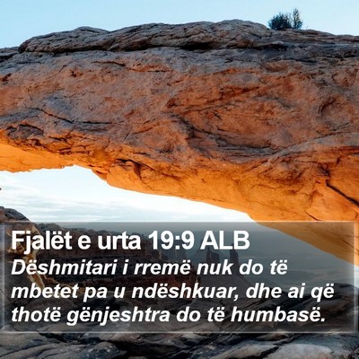 Fjalët e urta 19:9 ALB Bible Verse Image