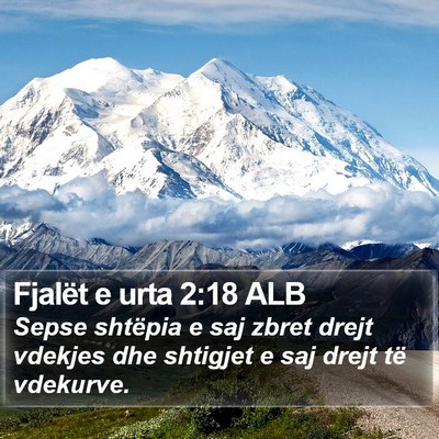 Fjalët e urta 2:18 ALB Bible Verse Image