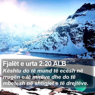 Fjalët e urta 2:20 ALB Bible Verse Image