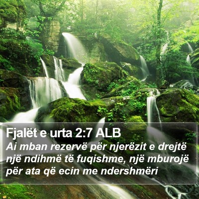Fjalët e urta 2:7 ALB Bible Verse Image