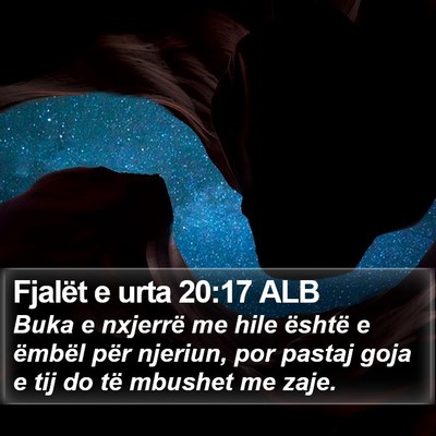 Fjalët e urta 20:17 ALB Bible Verse Image