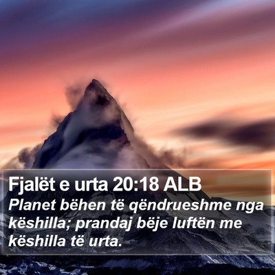 Fjalët e urta 20:18 ALB Bible Verse Image