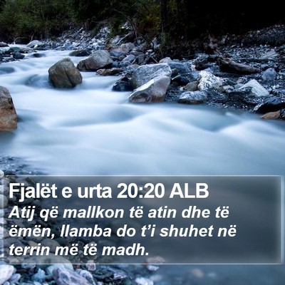Fjalët e urta 20:20 ALB Bible Verse Image