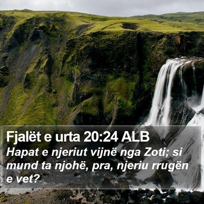 Fjalët e urta 20:24 ALB Bible Verse Image