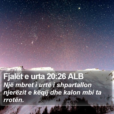 Fjalët e urta 20:26 ALB Bible Verse Image