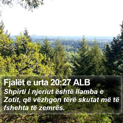 Fjalët e urta 20:27 ALB Bible Verse Image