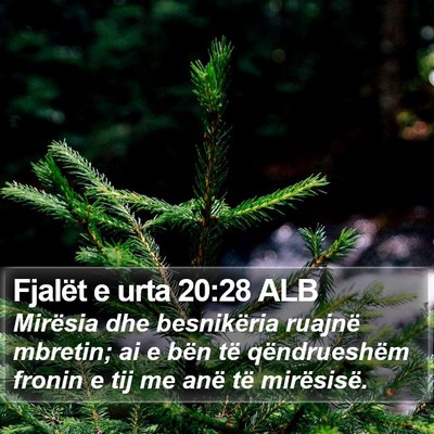 Fjalët e urta 20:28 ALB Bible Verse Image