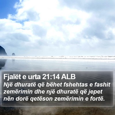 Fjalët e urta 21:14 ALB Bible Verse Image