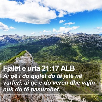Fjalët e urta 21:17 ALB Bible Verse Image