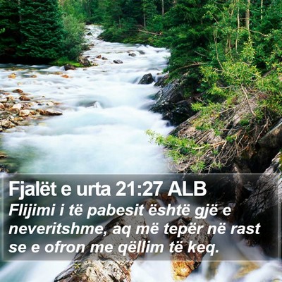 Fjalët e urta 21:27 ALB Bible Verse Image