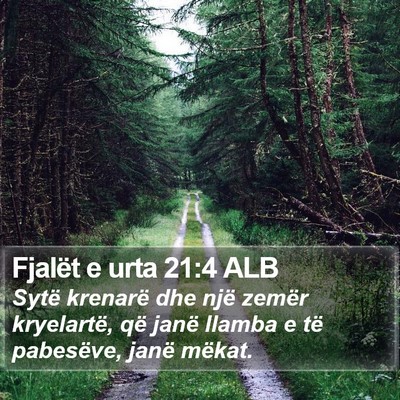 Fjalët e urta 21:4 ALB Bible Verse Image