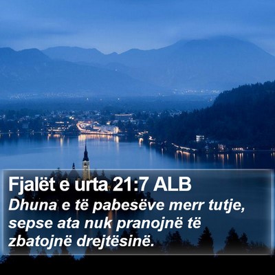 Fjalët e urta 21:7 ALB Bible Verse Image