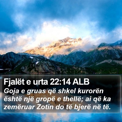 Fjalët e urta 22:14 ALB Bible Verse Image