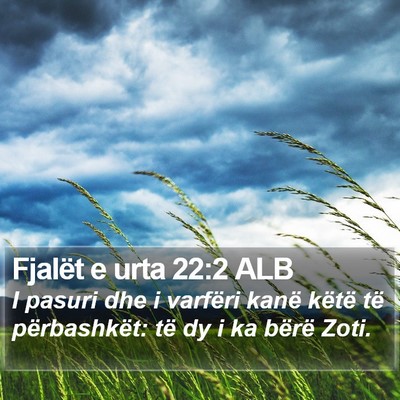 Fjalët e urta 22:2 ALB Bible Verse Image