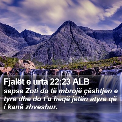 Fjalët e urta 22:23 ALB Bible Verse Image