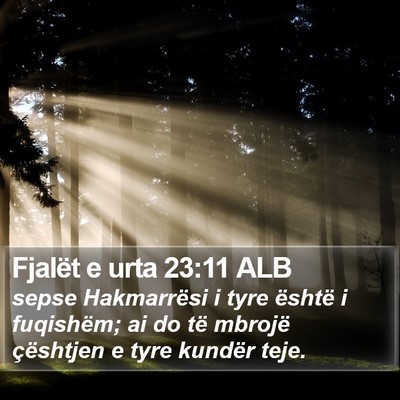 Fjalët e urta 23:11 ALB Bible Verse Image