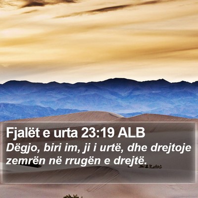 Fjalët e urta 23:19 ALB Bible Verse Image