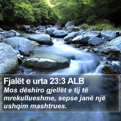 Fjalët e urta 23:3 ALB Bible Verse Image