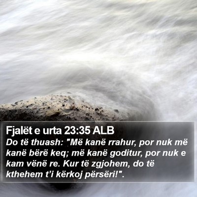 Fjalët e urta 23:35 ALB Bible Verse Image