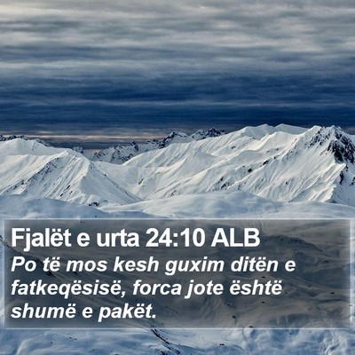 Fjalët e urta 24:10 ALB Bible Verse Image