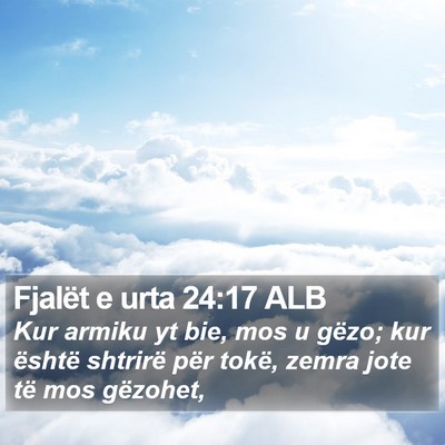 Fjalët e urta 24:17 ALB Bible Verse Image