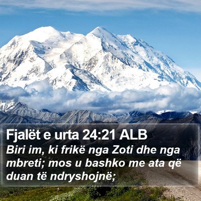 Fjalët e urta 24:21 ALB Bible Verse Image