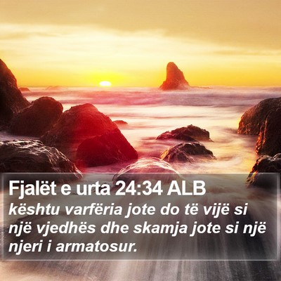 Fjalët e urta 24:34 ALB Bible Verse Image