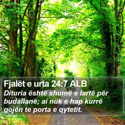 Fjalët e urta 24:7 ALB Bible Verse Image