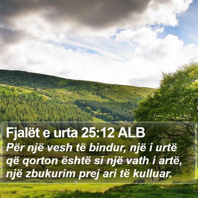 Fjalët e urta 25:12 ALB Bible Verse Image