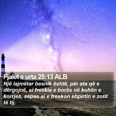 Fjalët e urta 25:13 ALB Bible Verse Image