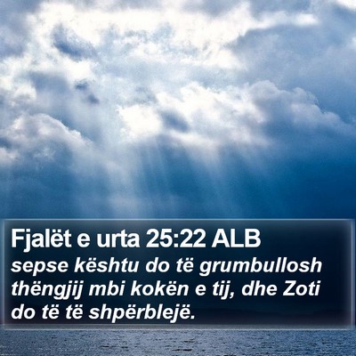 Fjalët e urta 25:22 ALB Bible Verse Image