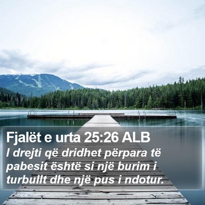 Fjalët e urta 25:26 ALB Bible Verse Image