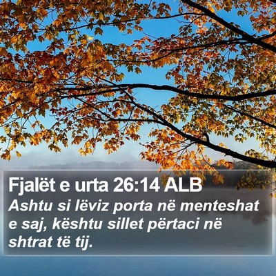 Fjalët e urta 26:14 ALB Bible Verse Image