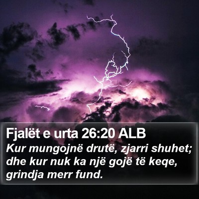 Fjalët e urta 26:20 ALB Bible Verse Image