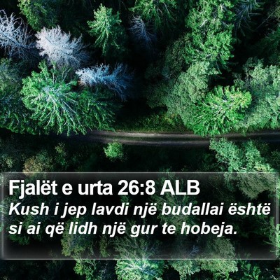 Fjalët e urta 26:8 ALB Bible Verse Image