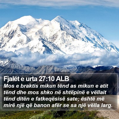 Fjalët e urta 27:10 ALB Bible Verse Image