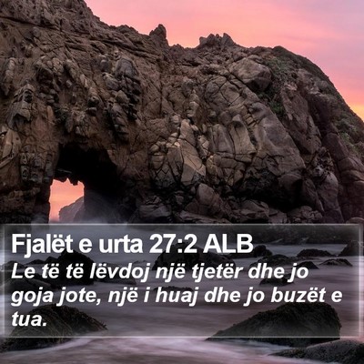 Fjalët e urta 27:2 ALB Bible Verse Image