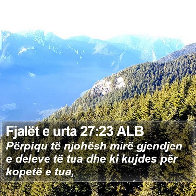 Fjalët e urta 27:23 ALB Bible Verse Image