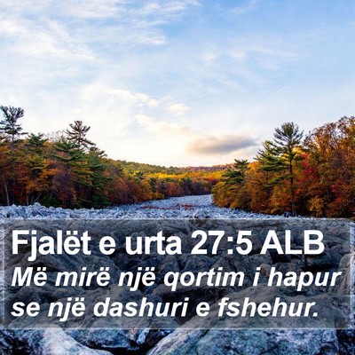 Fjalët e urta 27:5 ALB Bible Verse Image