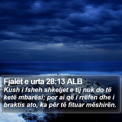 Fjalët e urta 28:13 ALB Bible Verse Image