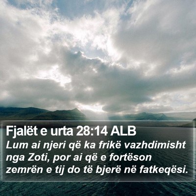 Fjalët e urta 28:14 ALB Bible Verse Image
