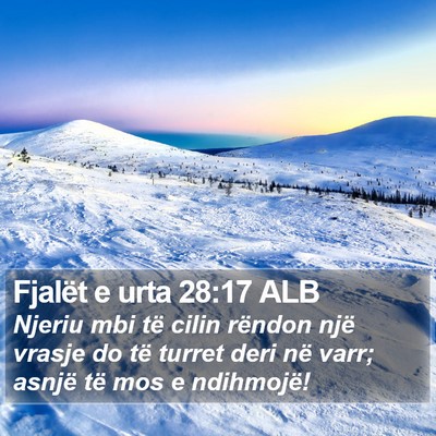 Fjalët e urta 28:17 ALB Bible Verse Image