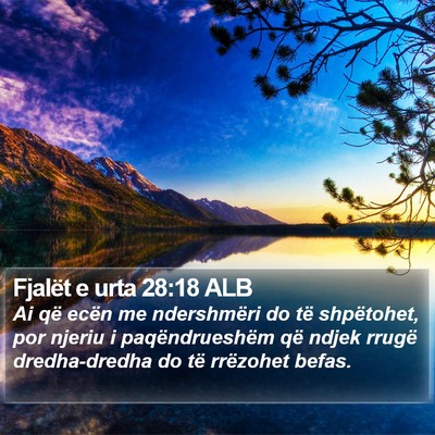 Fjalët e urta 28:18 ALB Bible Verse Image