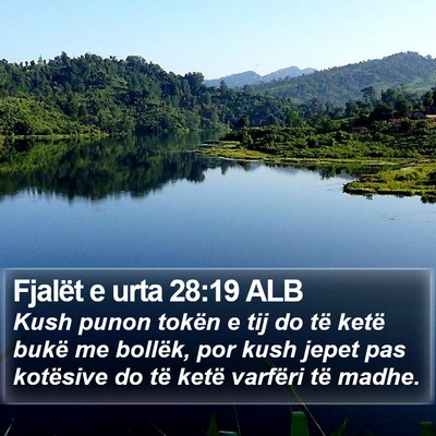 Fjalët e urta 28:19 ALB Bible Verse Image