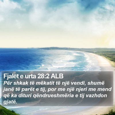 Fjalët e urta 28:2 ALB Bible Verse Image